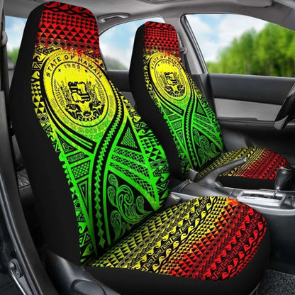 Hawaii Coat Of Arms Tribal Car Seat Covers 105905 - YourCarButBetter