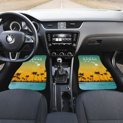 Hawaii Custom Car Decoration My Heart Belongs To Hawaii Car Floor Mats 210201 - YourCarButBetter