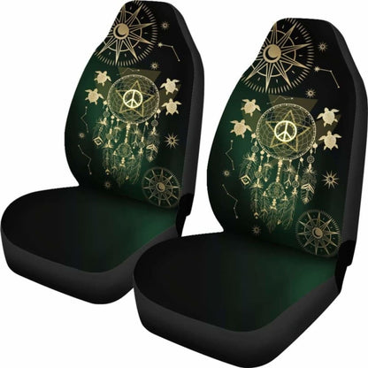 Hawaii Dream Catcher Hibiscus Plumeria Polynesian Turquoise - Car Seat Cover 232125 - YourCarButBetter