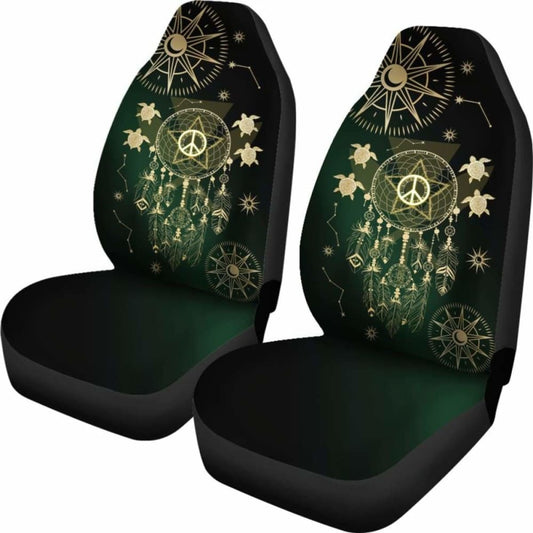 Hawaii Dream Catcher Hibiscus Plumeria Polynesian Turquoise - Car Seat Cover 232125 - YourCarButBetter