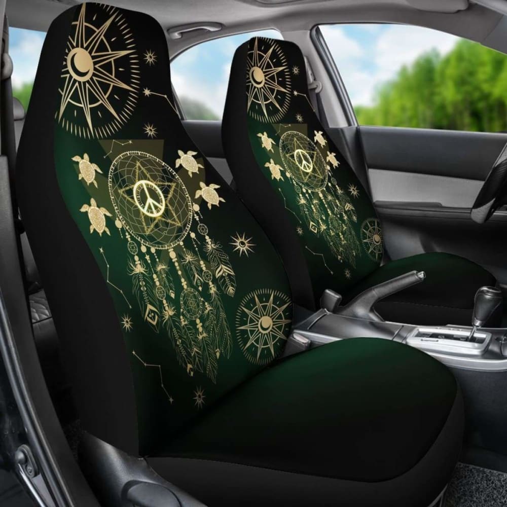 Hawaii Dream Catcher Hibiscus Plumeria Polynesian Turquoise - Car Seat Cover 232125 - YourCarButBetter