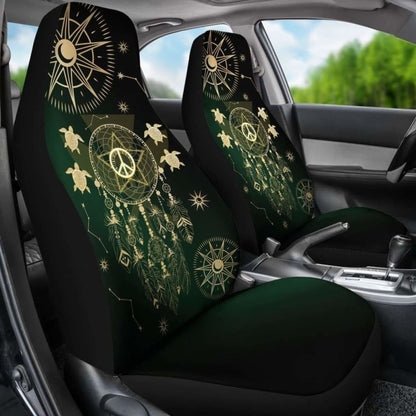 Hawaii Dream Catcher Hibiscus Plumeria Polynesian Turquoise - Car Seat Cover 232125 - YourCarButBetter