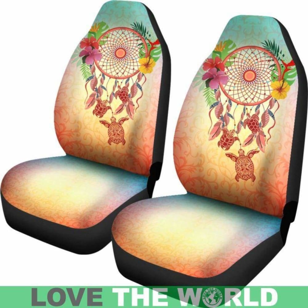 Hawaii Dream Catcher Honu Turtle Car Seat Covers Best 091114 - YourCarButBetter
