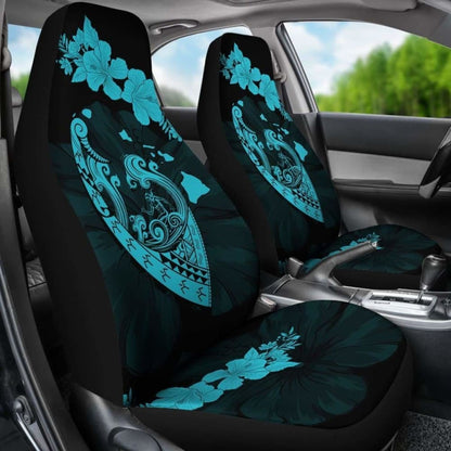 Hawaii Hibiscus Banzai Surfing Car Seat Cover Blue - 232125 - YourCarButBetter