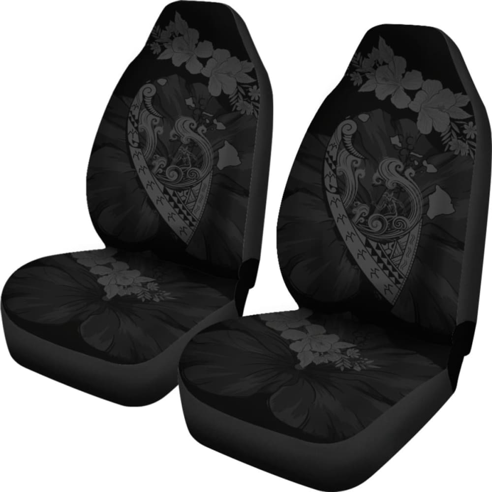 Hawaii Hibiscus Banzai Surfing Car Seat Cover Grey - 232125 - YourCarButBetter