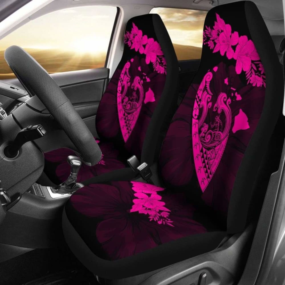 Hawaii Hibiscus Banzai Surfing Car Seat Cover Pink - 232125 - YourCarButBetter