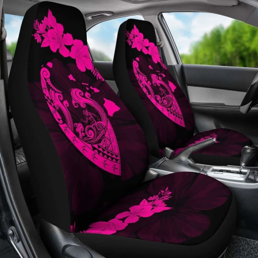 Hawaii Hibiscus Banzai Surfing Car Seat Cover Pink - 232125 - YourCarButBetter