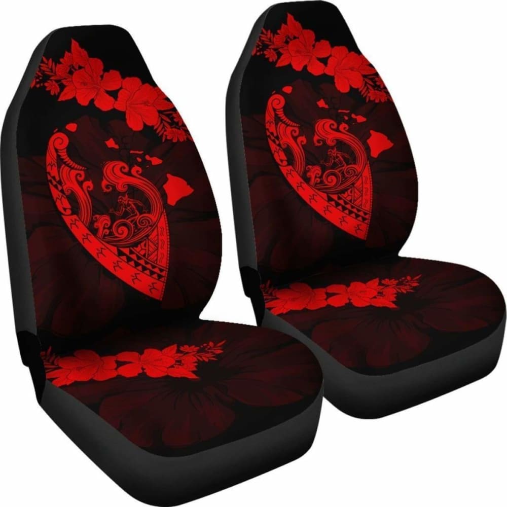 Hawaii Hibiscus Banzai Surfing Car Seat Cover Red - 232125 - YourCarButBetter