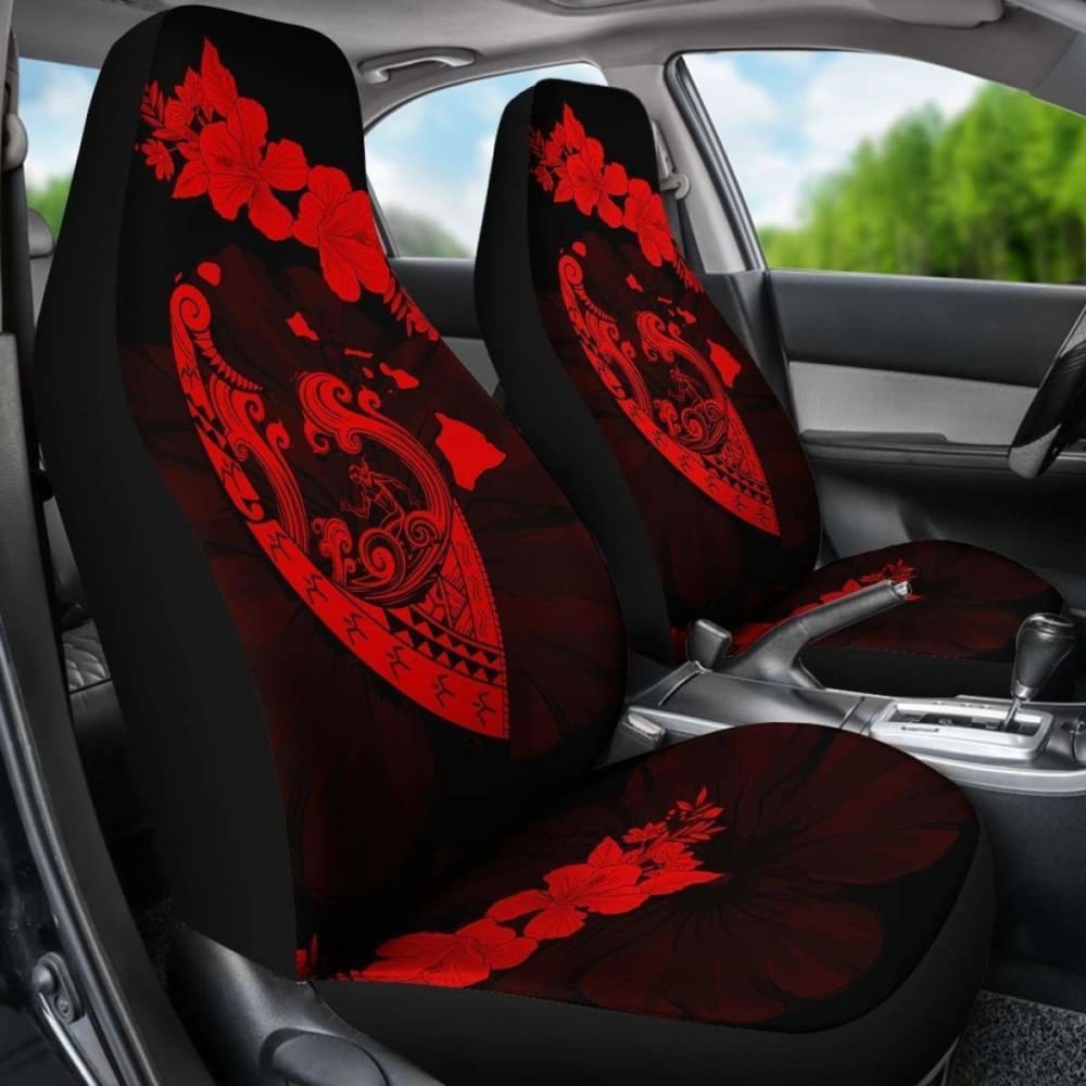 Hawaii Hibiscus Banzai Surfing Car Seat Cover Red - 232125 - YourCarButBetter