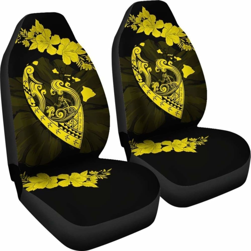 Hawaii Hibiscus Banzai Surfing Car Seat Cover Yellow 105905 - YourCarButBetter