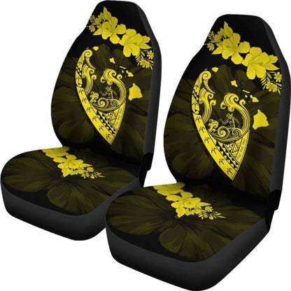 Hawaii Hibiscus Banzai Surfing Car Seat Cover Yellow - 232125 - YourCarButBetter