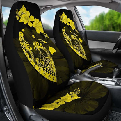 Hawaii Hibiscus Banzai Surfing Car Seat Cover Yellow - 232125 - YourCarButBetter