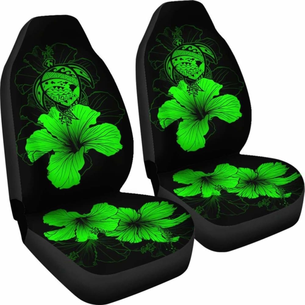Hawaii Hibiscus Car Seat Cover - Turtle Map - Green - New 091114 - YourCarButBetter