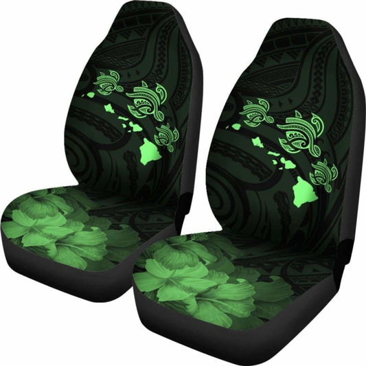 Hawaii Hibiscus Map Polynesian Ancient Green Turtle Car Set Covers - New - Awesome 091114 - YourCarButBetter