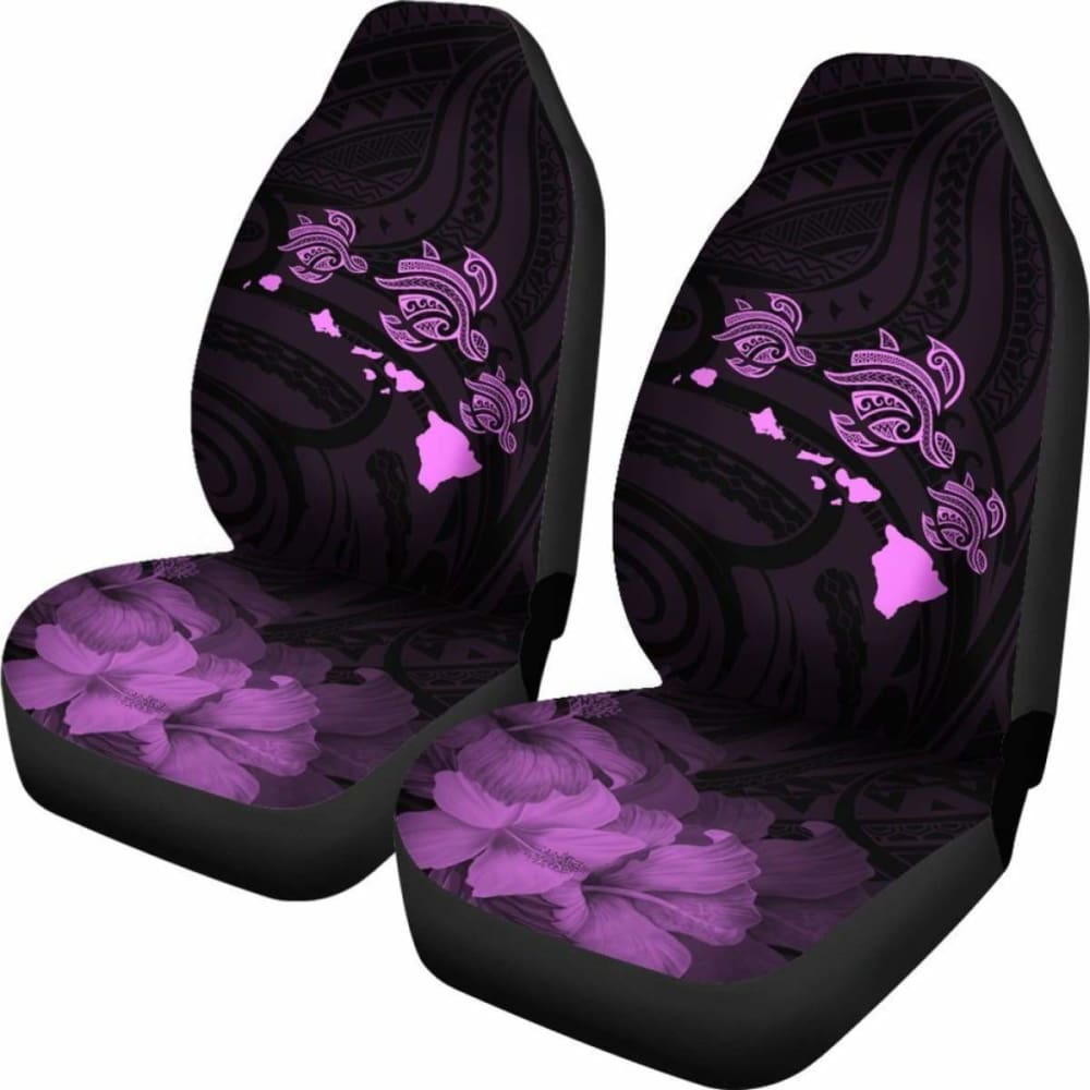 Hawaii Hibiscus Map Polynesian Ancient Pink Turtle Car Set Covers - New - Awesome 091114 - YourCarButBetter