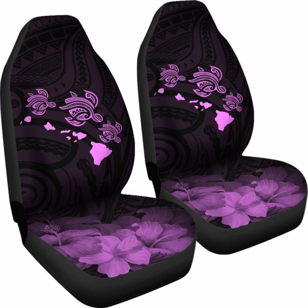 Hawaii Hibiscus Map Polynesian Ancient Pink Turtle Car Set Covers - New - Awesome 091114 - YourCarButBetter