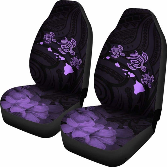 Hawaii Hibiscus Map Polynesian Ancient Violet Turtle Car Set Covers - New - Awesome 091114 - YourCarButBetter