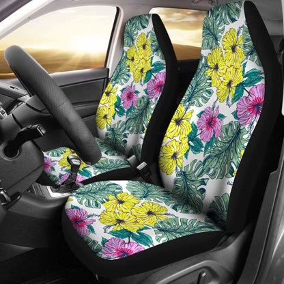 Hawaii Hibiscus Pattern Car Seat Covers 02 - 232125 - YourCarButBetter