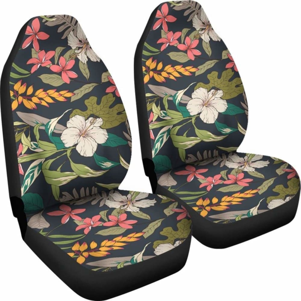 Hawaii Hibiscus Pattern Car Seat Covers 05 - 232125 - YourCarButBetter