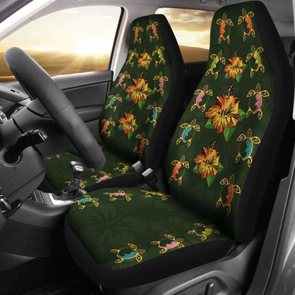Hawaii Honu Turtle Hibiscus Car Seat Covers Best 091114 - YourCarButBetter