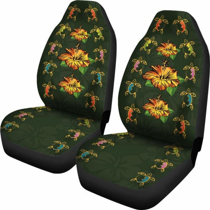 Hawaii Honu Turtle Hibiscus Car Seat Covers Best 091114 - YourCarButBetter