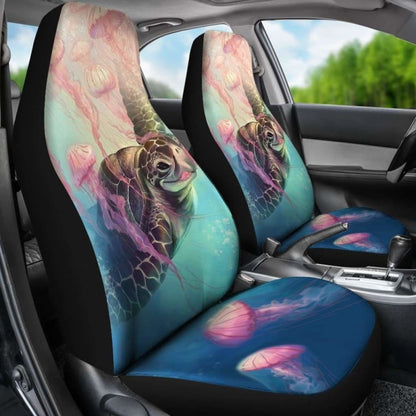 Hawaii Honu Turtle Jellyfish Car Seat Covers Best 091114 - YourCarButBetter