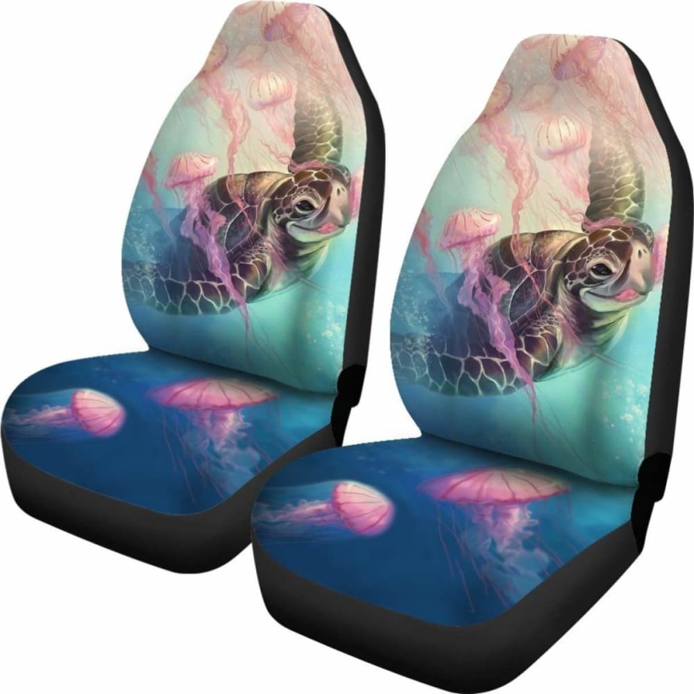 Hawaii Honu Turtle Jellyfish Car Seat Covers Best 091114 - YourCarButBetter