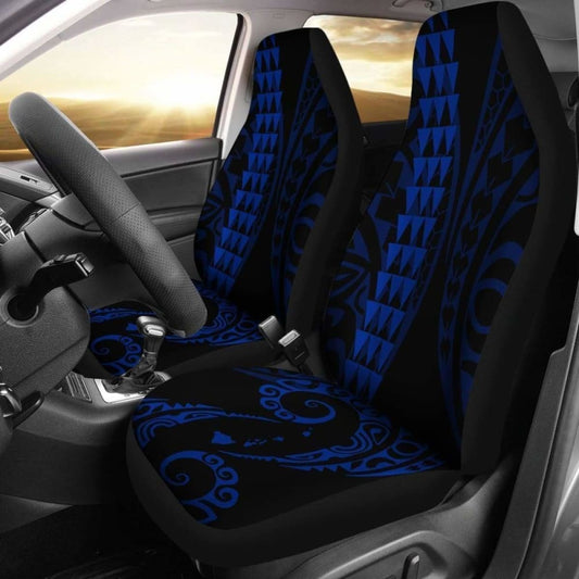 Hawaii Kakau Blue Polynesian Car Seat Covers Amazing 105905 - YourCarButBetter