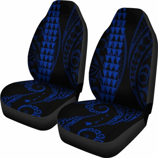 Hawaii Kakau Blue Polynesian Car Seat Covers Amazing 105905 - YourCarButBetter