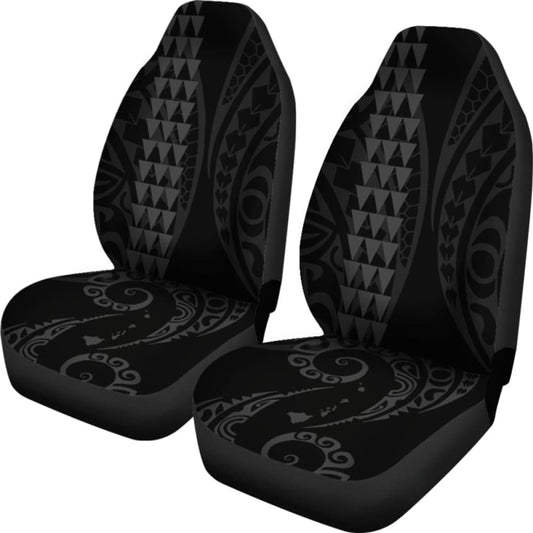Hawaii Kakau Gray Polynesian Car Seat Covers Amazing 105905 - YourCarButBetter