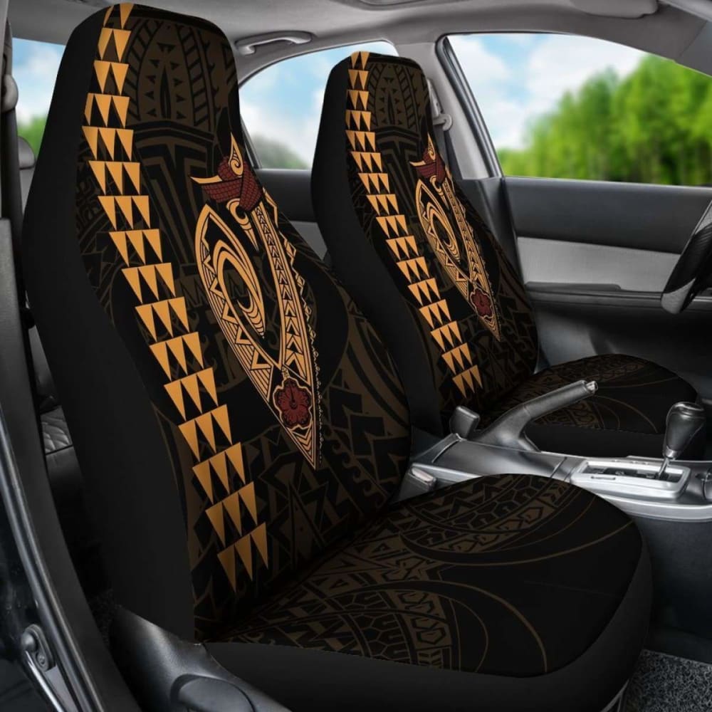 Hawaii Kakau Makau Fish Hook Polynesian Car Seat Covers - Original 105905 - YourCarButBetter
