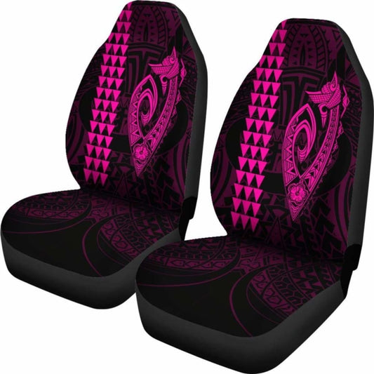 Hawaii Kakau Makau Fish Hook Polynesian Car Seat Covers - Pink 105905 - YourCarButBetter