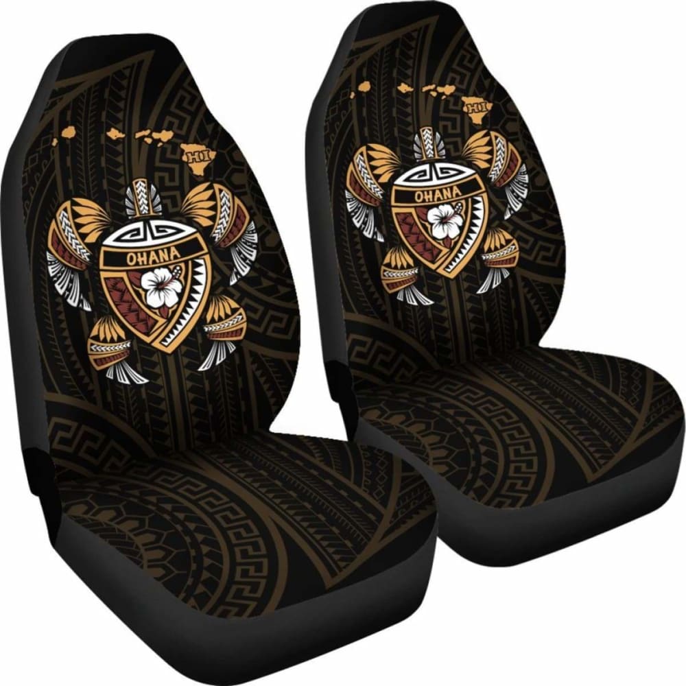 Hawaii Kakau Polynesian Turtle Map Car Seat Covers - New - 091114 - YourCarButBetter