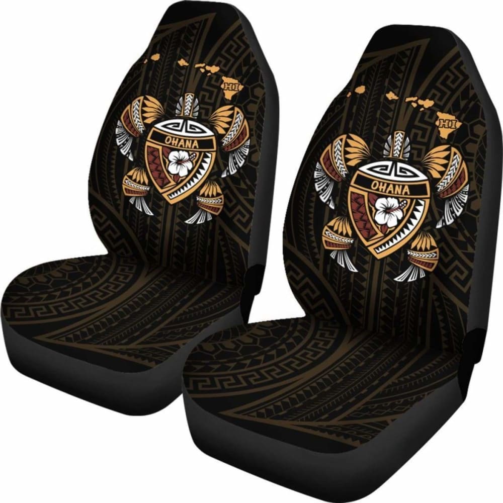 Hawaii Kakau Polynesian Turtle Map Car Seat Covers - New - 091114 - YourCarButBetter
