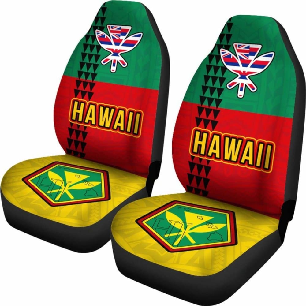 Hawaii Kanaka Flag Polynesian Car Seat Covers Amazing 105905 - YourCarButBetter
