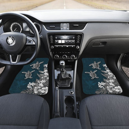 Hawaii Kanaka Maoli Adorable Turtle Hibiscus Plumeria Blue Waves Car Floor Mats 210507 - YourCarButBetter