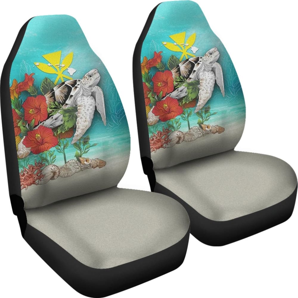 Hawaii Kanaka Maoli Amazing Sea Shell Turtle Hibiscus Car Seat Covers 213005 - YourCarButBetter