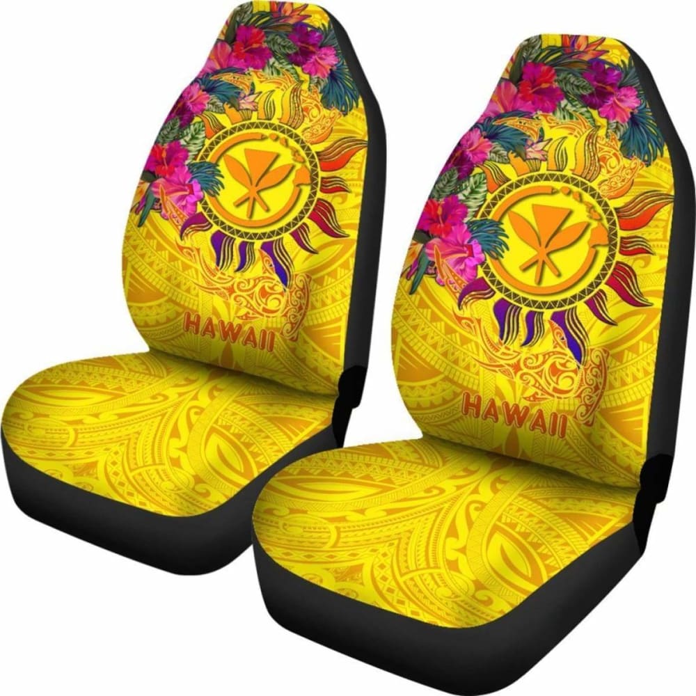 Hawaii Kanaka Maoli Car Seat Covers - Hibiscus Flowers & Patterns - 232125 - YourCarButBetter