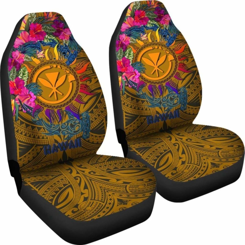 Hawaii Kanaka Maoli Car Seat Covers - Hibiscus Flowers & Patterns - 232125 - YourCarButBetter
