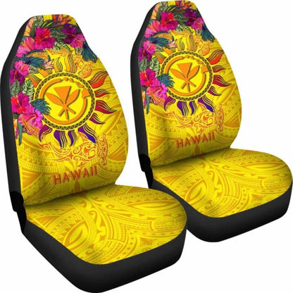 Hawaii Kanaka Maoli Car Seat Covers - Hibiscus Flowers & Patterns - 232125 - YourCarButBetter