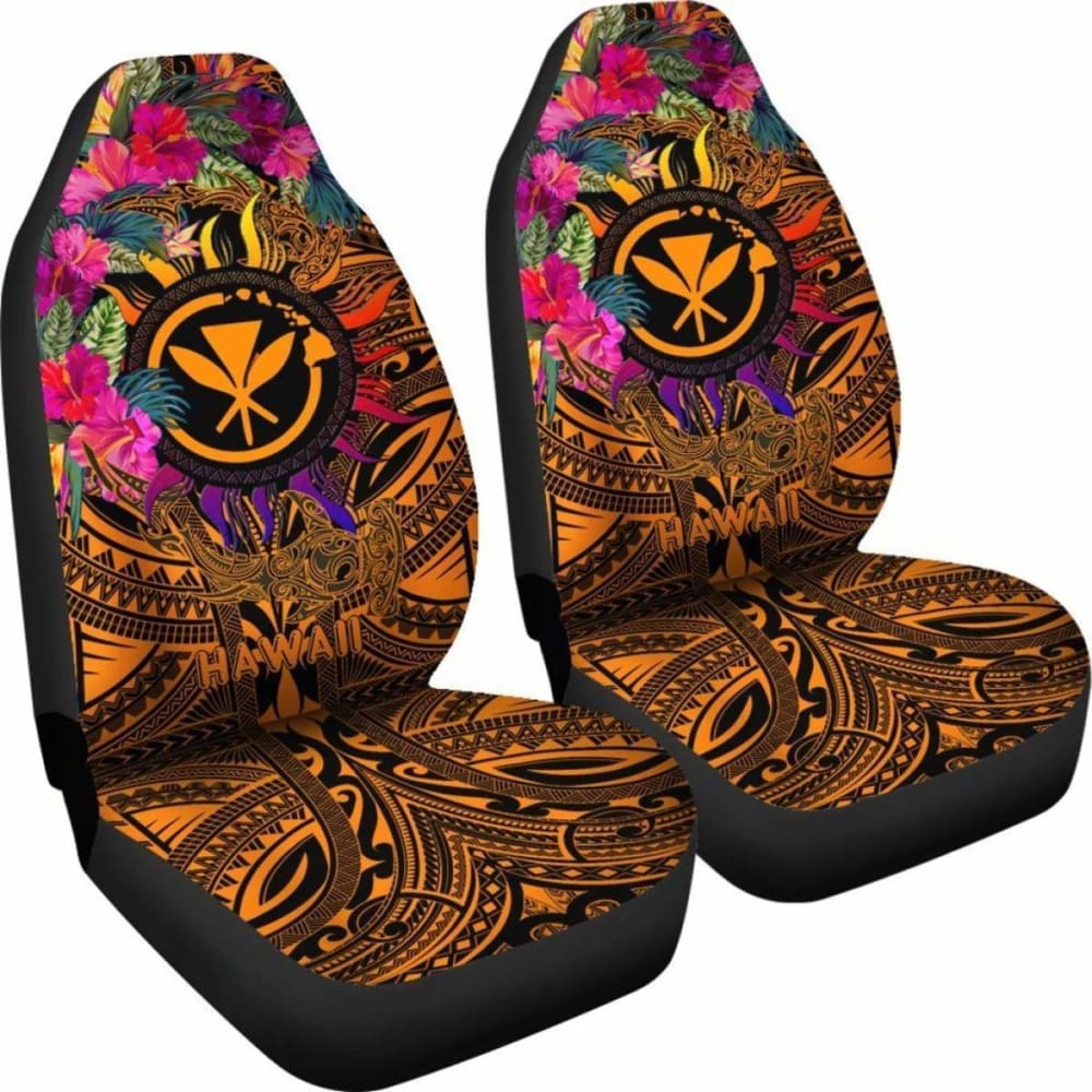 Hawaii Kanaka Maoli Car Seat Covers- Hibiscus Flowers & Patterns - 232125 - YourCarButBetter