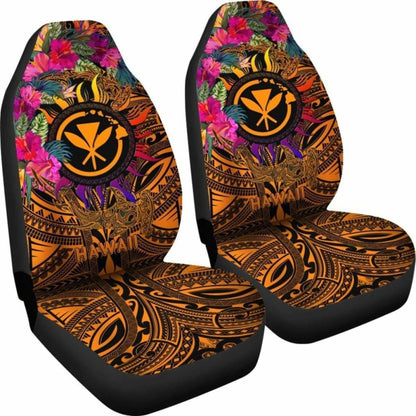 Hawaii Kanaka Maoli Car Seat Covers- Hibiscus Flowers & Patterns - 232125 - YourCarButBetter