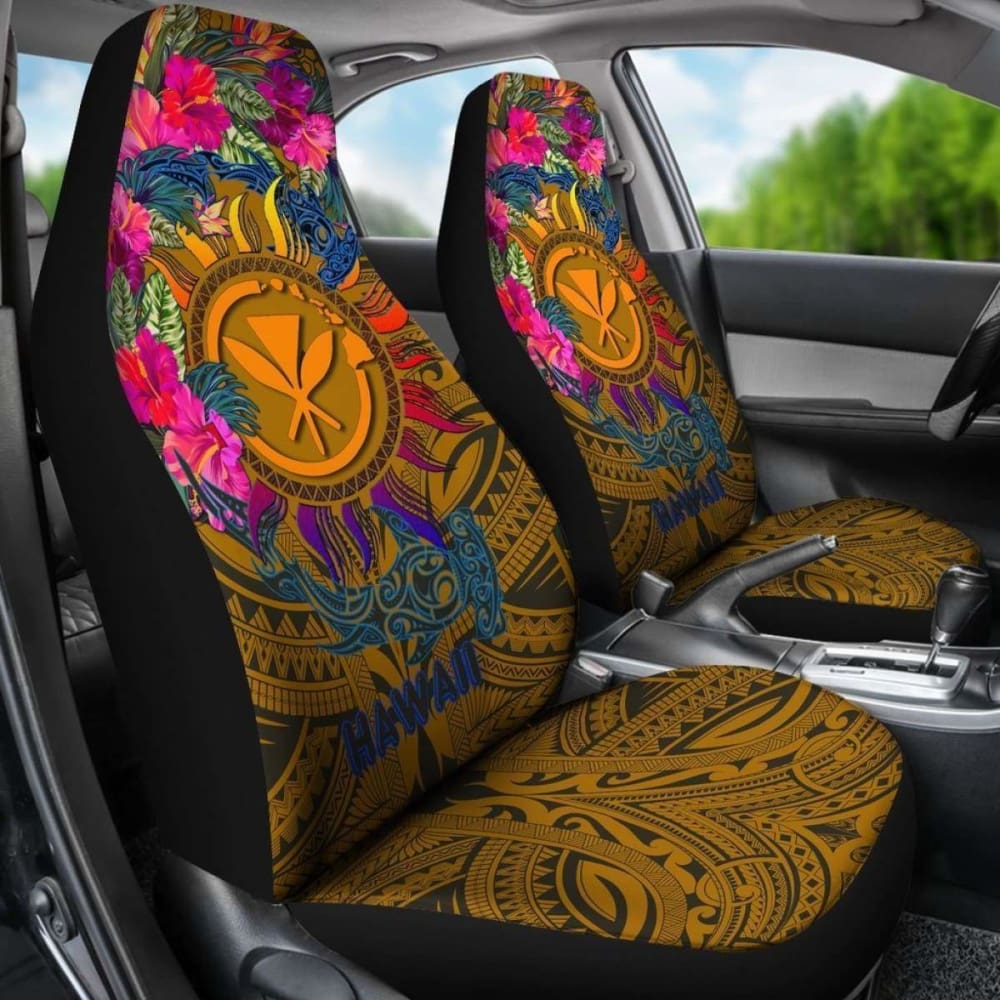 Hawaii Kanaka Maoli Car Seat Covers - Hibiscus Flowers & Patterns - 232125 - YourCarButBetter