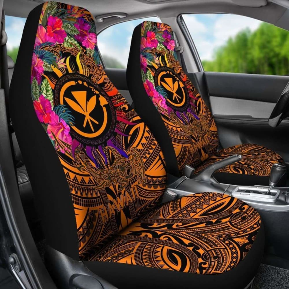 Hawaii Kanaka Maoli Car Seat Covers- Hibiscus Flowers & Patterns - 232125 - YourCarButBetter