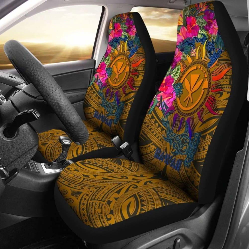Hawaii Kanaka Maoli Car Seat Covers - Hibiscus Flowers & Patterns - 232125 - YourCarButBetter