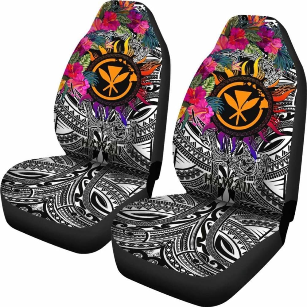 Hawaii Kanaka Maoli Car Seat Covers - Hibiscus Flowers & Patterns - 232125 - YourCarButBetter