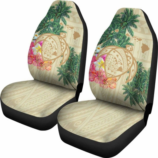 Hawaii Kanaka Maoli Polynesian Flowers Turtle Car Seat Covers - New - 091114 - YourCarButBetter