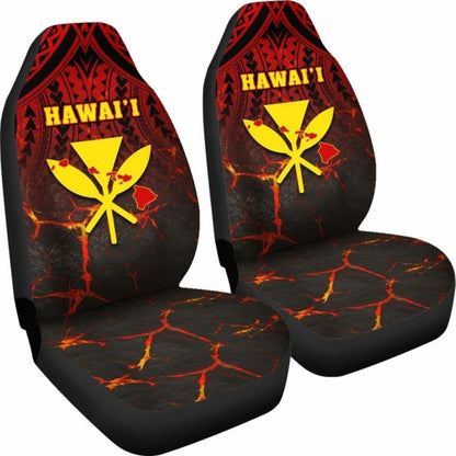 Hawaii Kanaka Map Polynesian Car Seat Covers - Eruption Style 105905 - YourCarButBetter