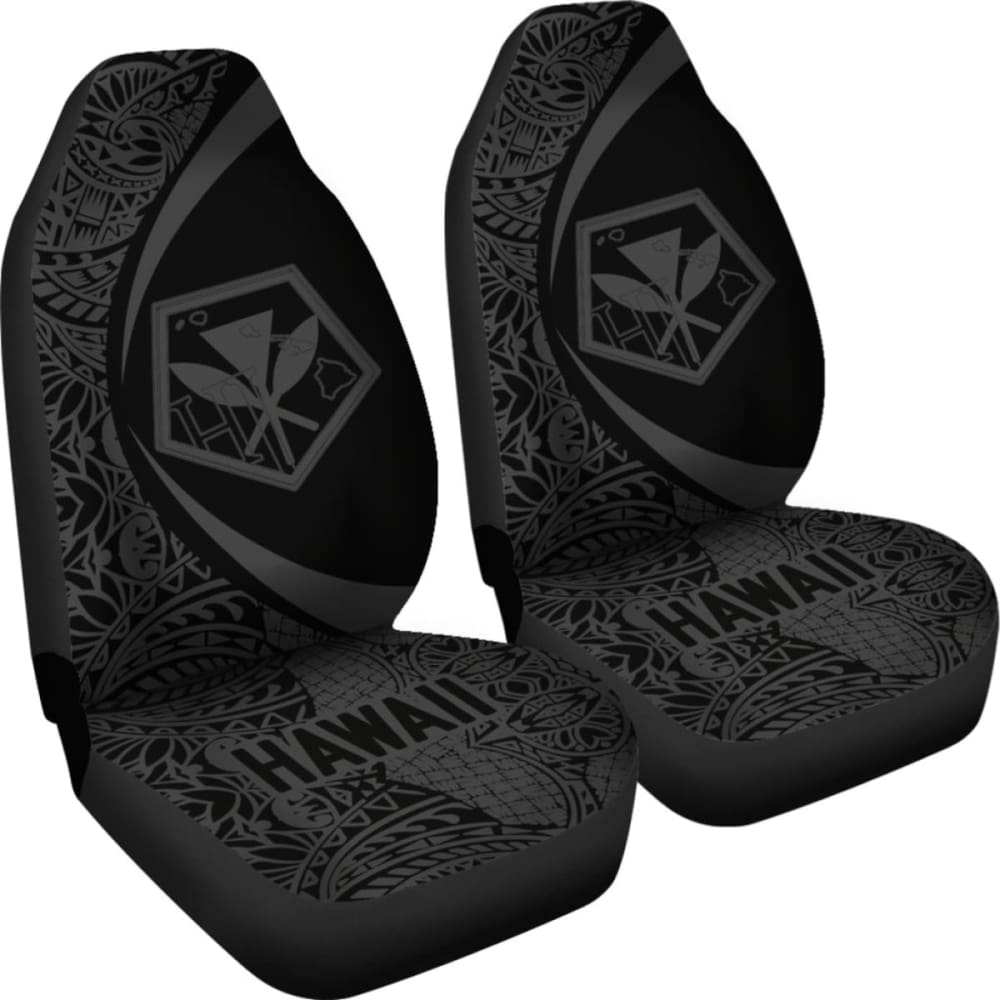 Hawaii Kanaka Polynesian Car Seat Covers - Circle Style Gray - Amazing 105905 - YourCarButBetter