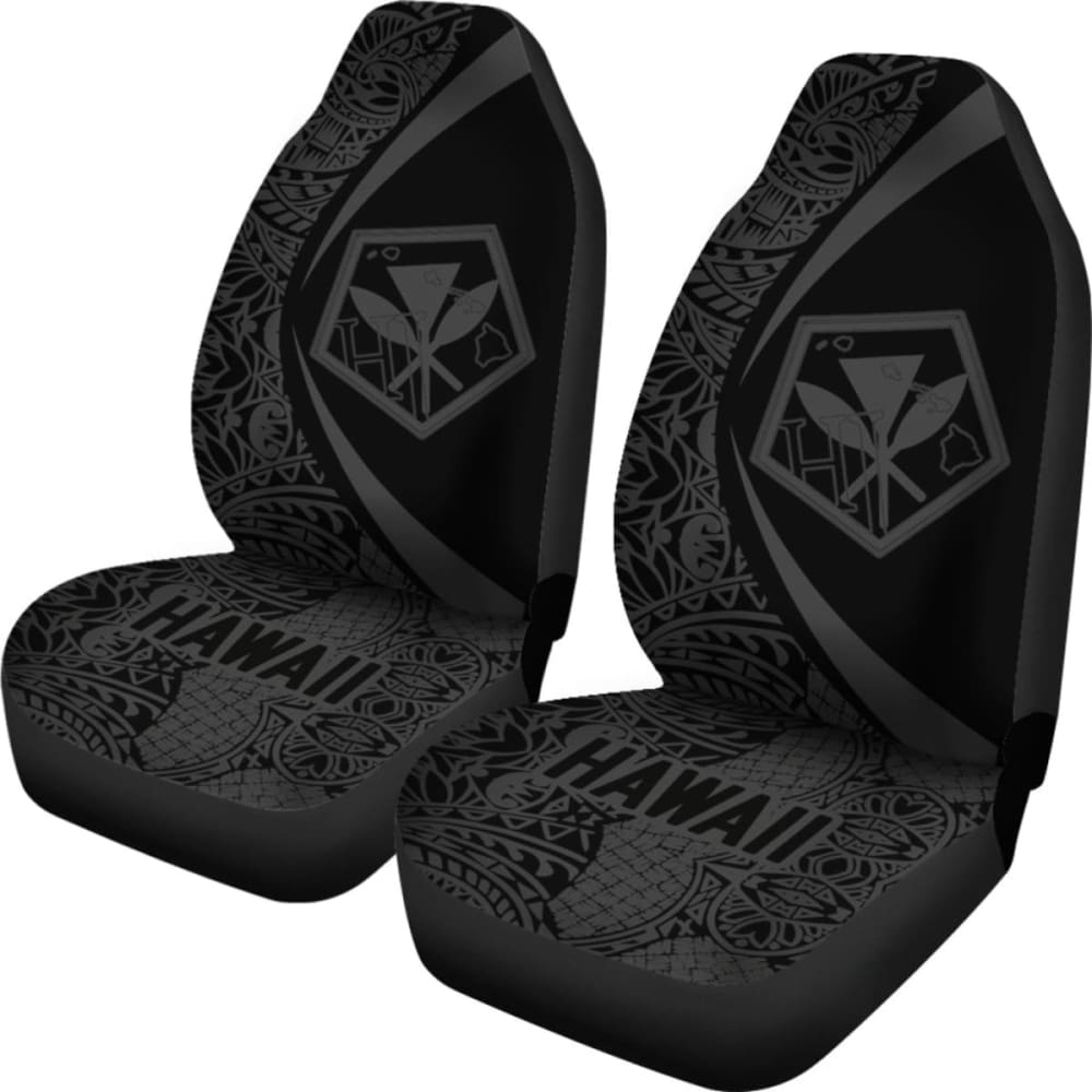 Hawaii Kanaka Polynesian Car Seat Covers - Circle Style Gray - Amazing 105905 - YourCarButBetter